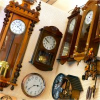 Different styles of large clocks