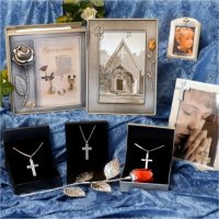 Different types of jewelry and gift products for boys' confirmation